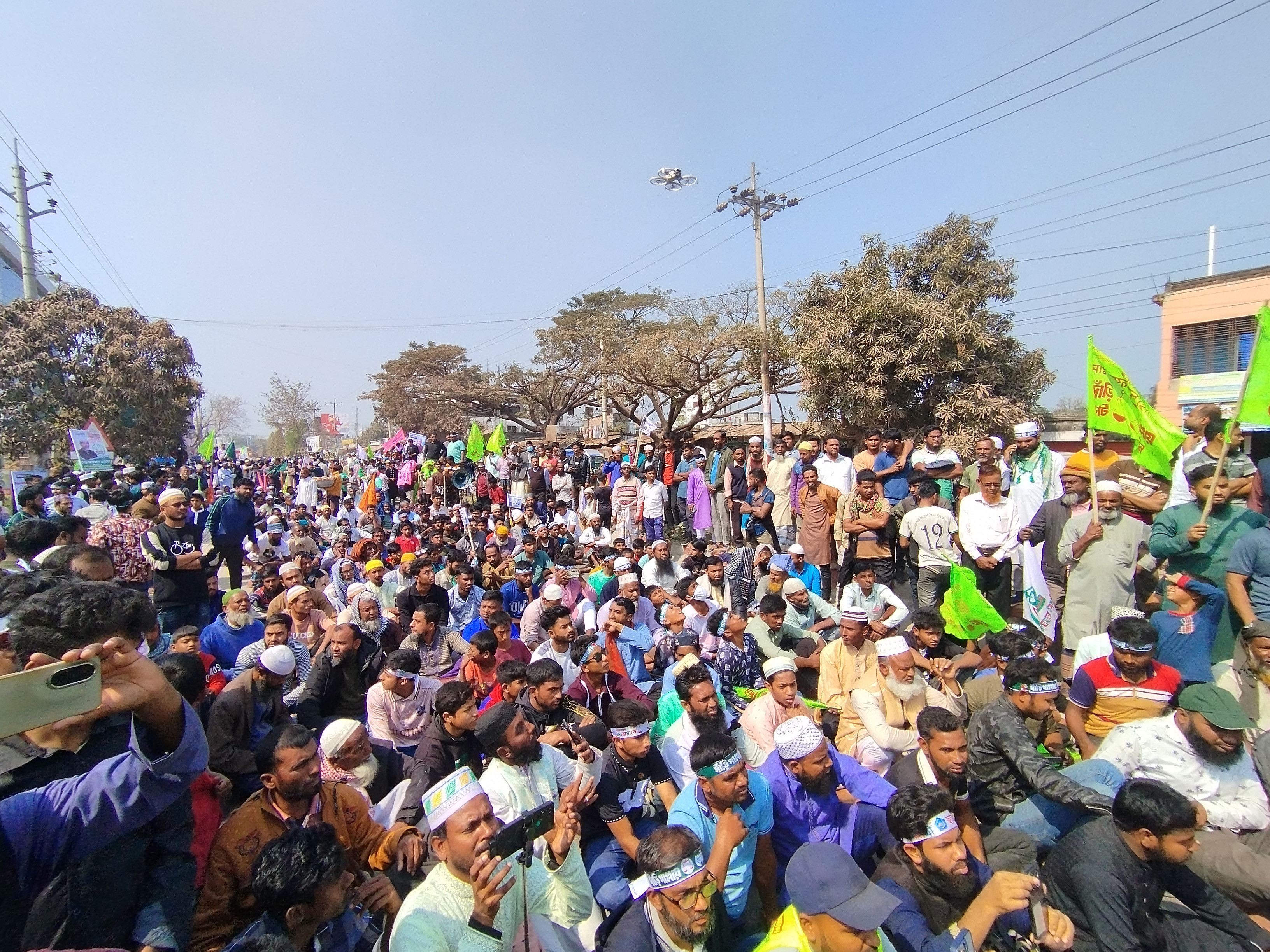কুমারখালীতে ১১ দলীয় জোটের প্রার্থীর গণ মিছিল।