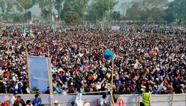 কুড়িগ্রামে ১১ দলীয় জোট আয়োজিত নির্বাচনী জনসভা।