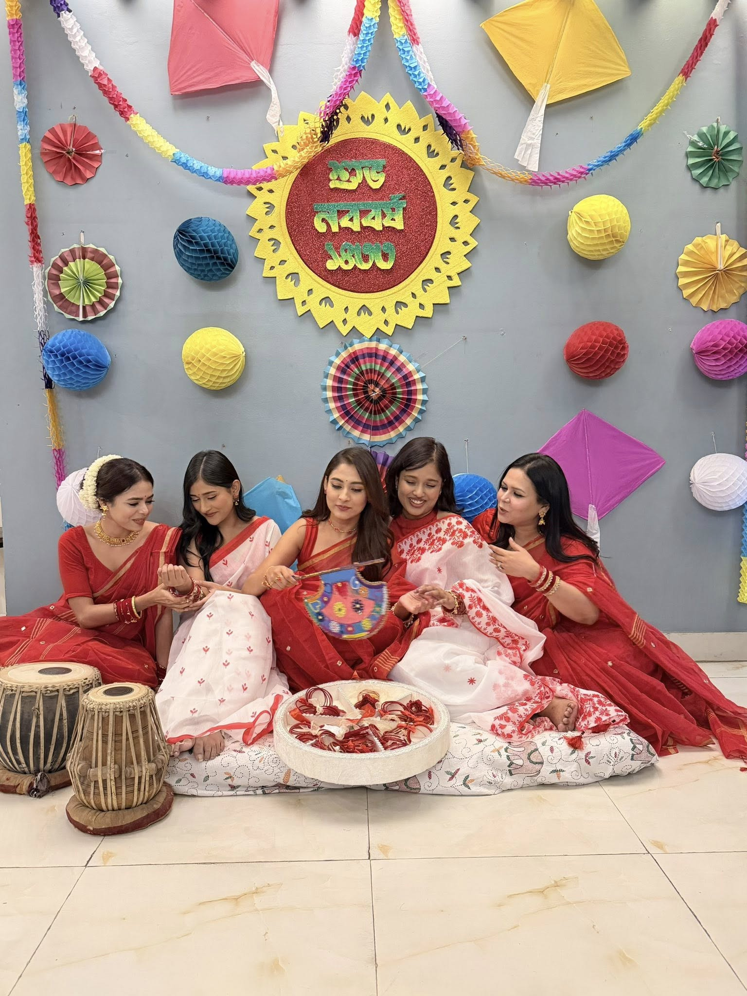 বৈশাখের আগমনী আয়োজনে মেহজাবীন চৌধুরী।