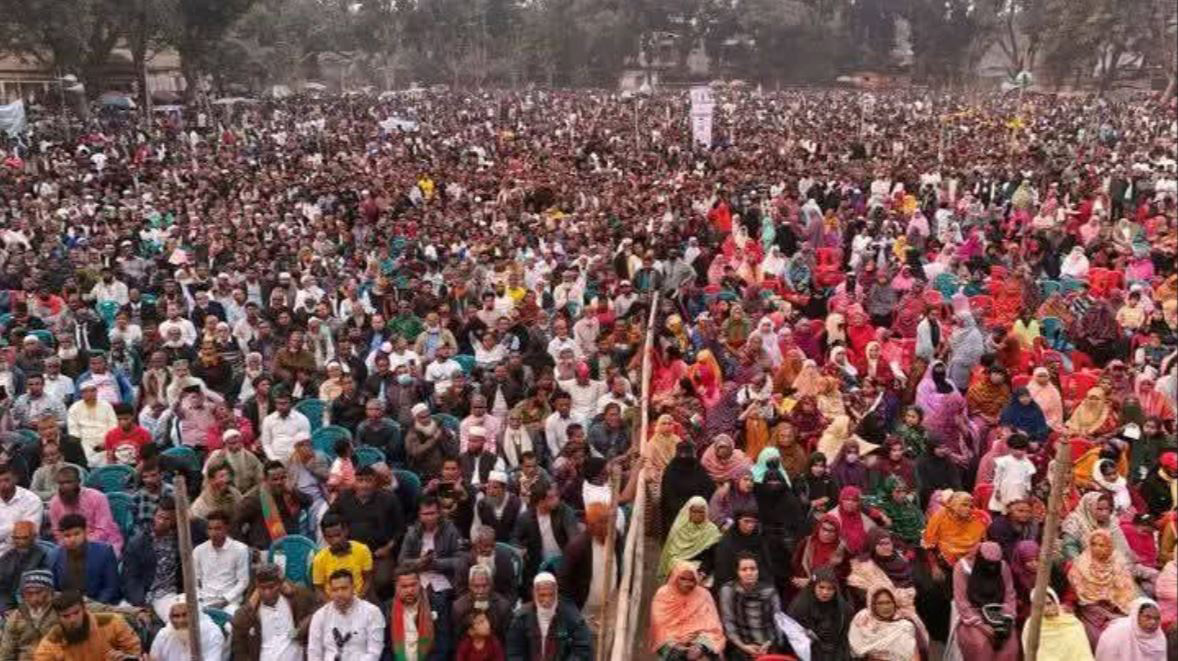 পঞ্চগড়ে নওশাদ জমিরের শেষ জনসভায় মানুষের ঢল।