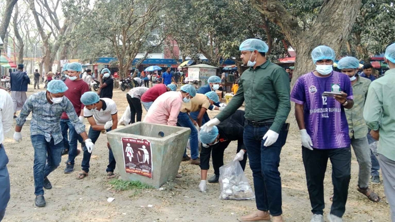 ইবি ছাত্রদলের উদ্যোগে ক্যাম্পাস পরিচ্ছন্নতা অভিযান