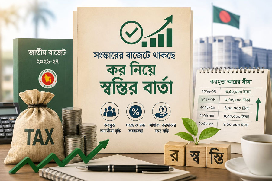 সংস্কারের বাজেটে থাকছে কর নিয়ে স্বস্তির বার্তা