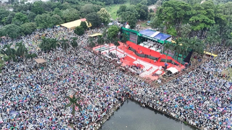 কোরআন তেলাওয়াতের মধ্য দিয়ে জামায়াতের সমাবেশ শুরু