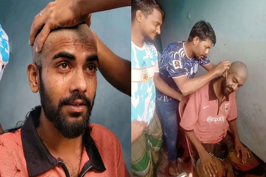 আর্জেন্টিনার জয়ে মাথা ন্যাড়া করলেন ব্রাজিল সমর্থক