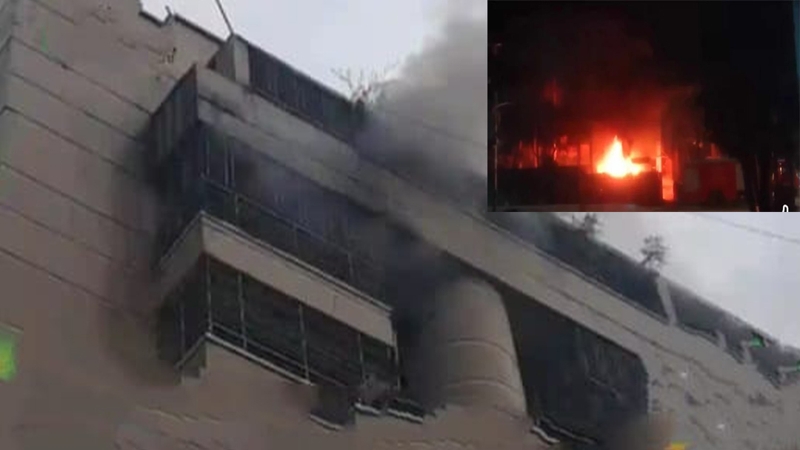 জামালখান এলাকায় একটি বহুতল ভবনে অগ্নিকাণ্ড
