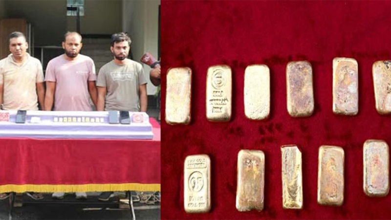 যশোরে দুই কোটি টাকার স্বর্ণের বারসহ আটক ৩