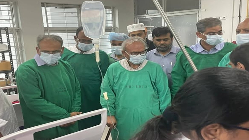 উত্তরায় বিমান দুর্ঘটনায় আহতদের দেখতে গেলেন রিজভী