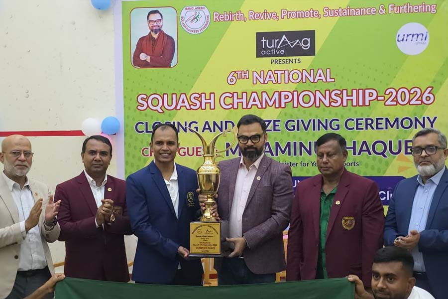 জাঁকজমক আয়োজনে শেষ হলো জাতীয় স্কোয়াশ প্রতিযোগিতা