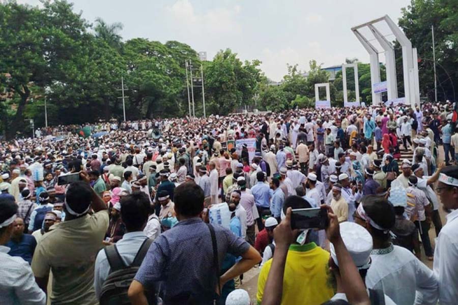 দাবি না মানলে এক দফা নিয়ে যমুনা অভিমুখে পদযাত্রা