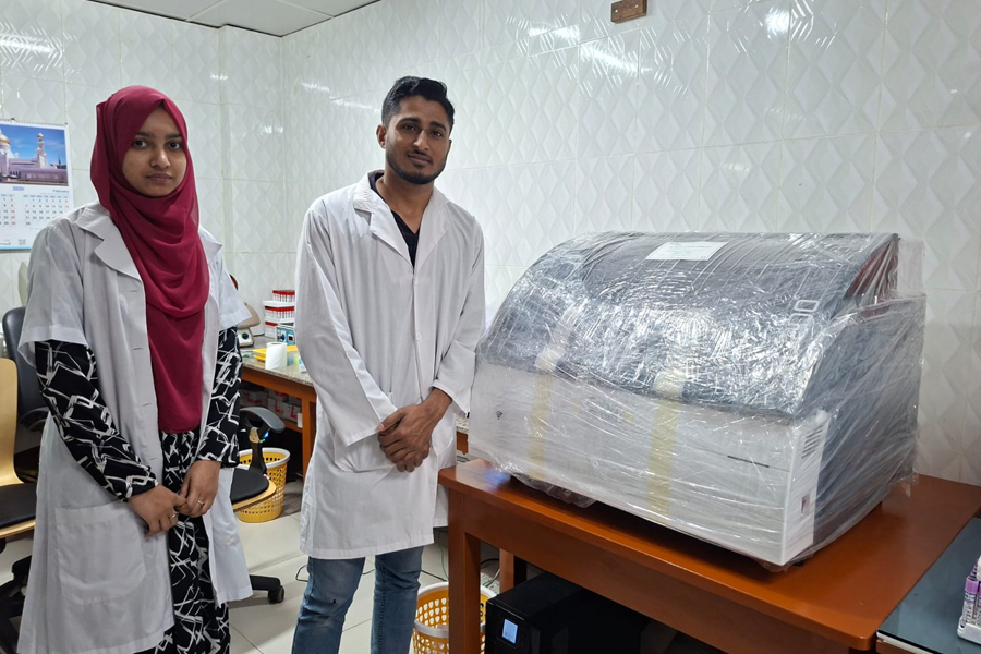 আল্লাহ মালিক হসপিটালে ফুল অটো বায়োকেমিস্ট্রি অ্যানালাইজার উদ্বোধন