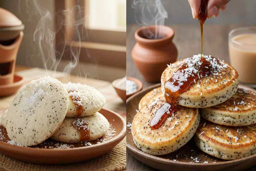 চিয়া সিড দিয়ে স্বাস্থ্যকর ভাপা ও চিতই পিঠা