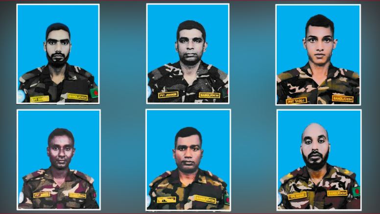 সন্ত্রাসী হামলায় নিহত ৬ শান্তিরক্ষীর মরদেহ ঢাকায়