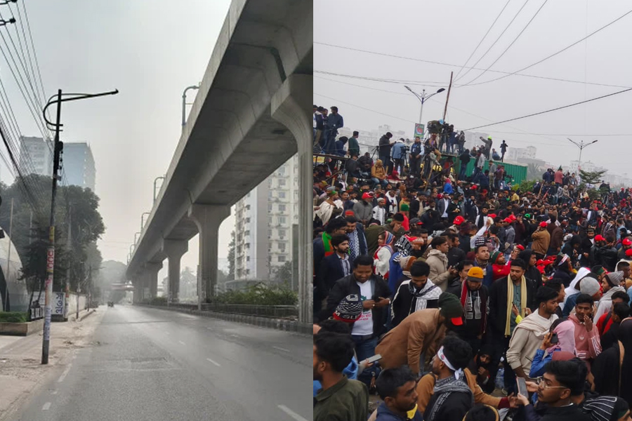 একদিকে সংবর্ধনার ভিড়, অন্যদিকে ঈদের মতো ফাঁকা ঢাকা