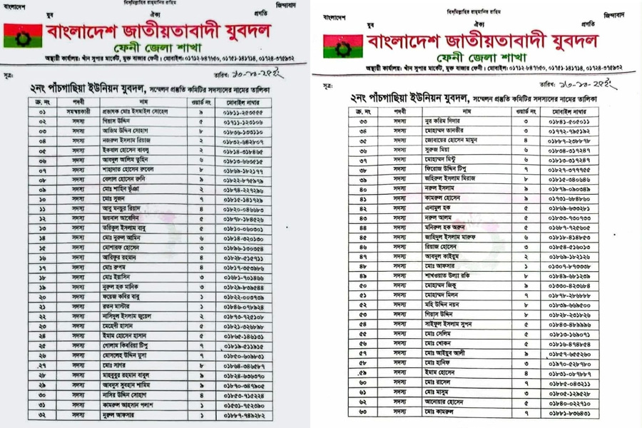 ফেনীর পাঁচগাছিয়ায় যুবদলের কমিটিতে সমালোচনা ঝড়