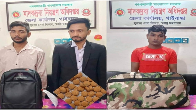 পলাশবাড়ীতে ইয়াবাসহ ৩ মাদক কারবারী আটক