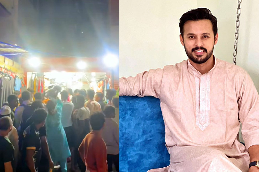 উত্তরায় শোরুমে গোপনে ভিডিও