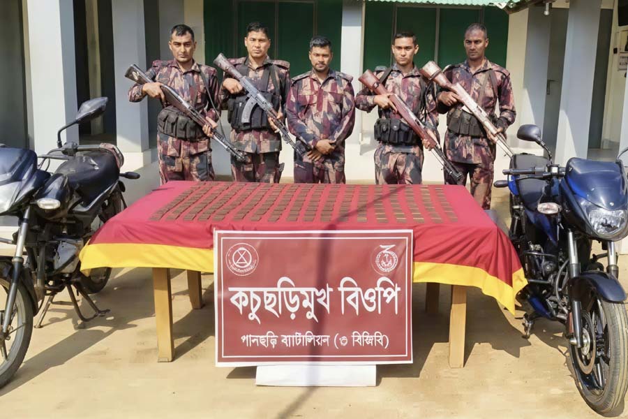 পানছড়ি সীমান্তে বিজিবির অভিযানে ১৪০০ রাউন্ড গুলি উদ্ধার