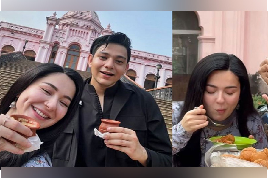 রাফসানের সঙ্গে ঘুরে ‘ব্রেকআপ ঝালমুড়ি’  খেলেন হানিয়া!