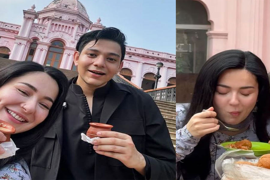 ঢাকায় যেভাবে সময় কাটাচ্ছেন হানিয়া আমির