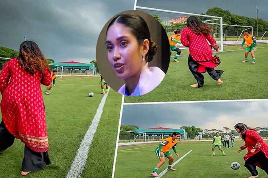 গোলের ভিডিও ভাইরাল, প্রশংসায় ভাসছেন জাইমা রহমান