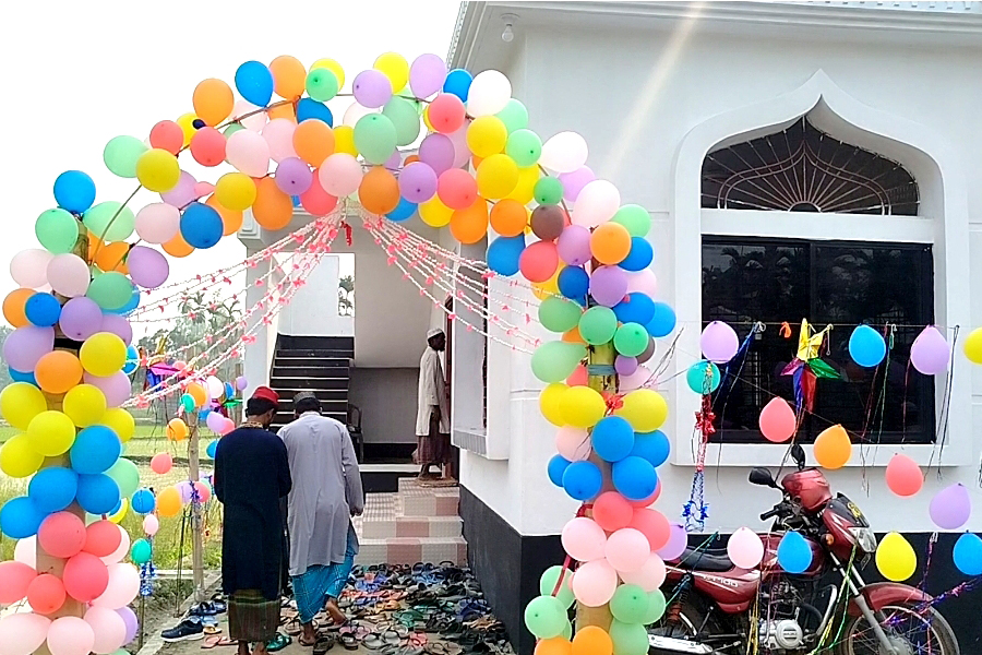 প্রবাসীর অর্থায়নে ৫০ লক্ষ টাকা ব্যয়ে নির্মিত মসজিদের উদ্বোধন