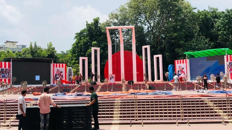 এনসিপির সমাবেশ বিকেলে, প্রস্তুতি প্রায় শেষ