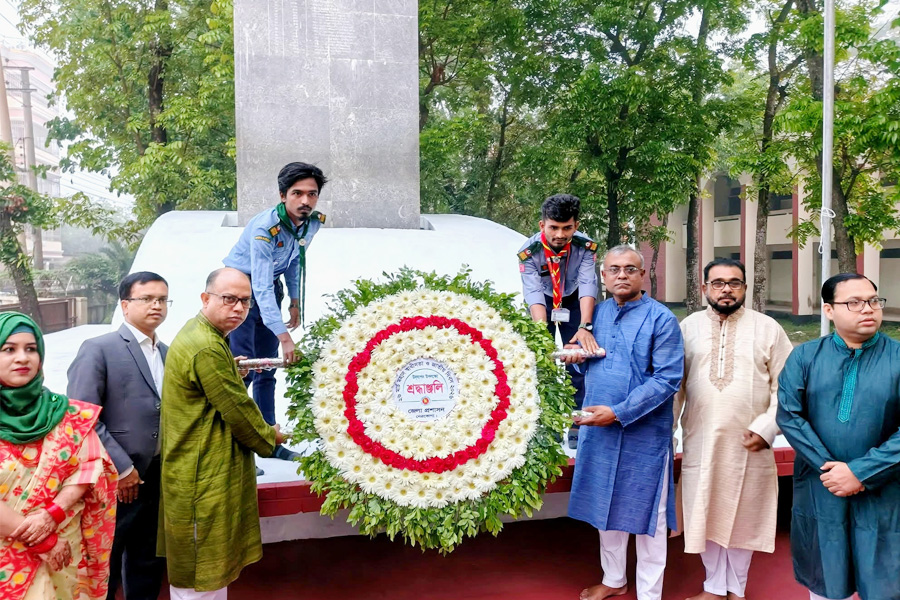 নেত্রকোনায় শহীদ মুক্তিযোদ্ধাদের প্রতি বিনম্র শ্রদ্ধা