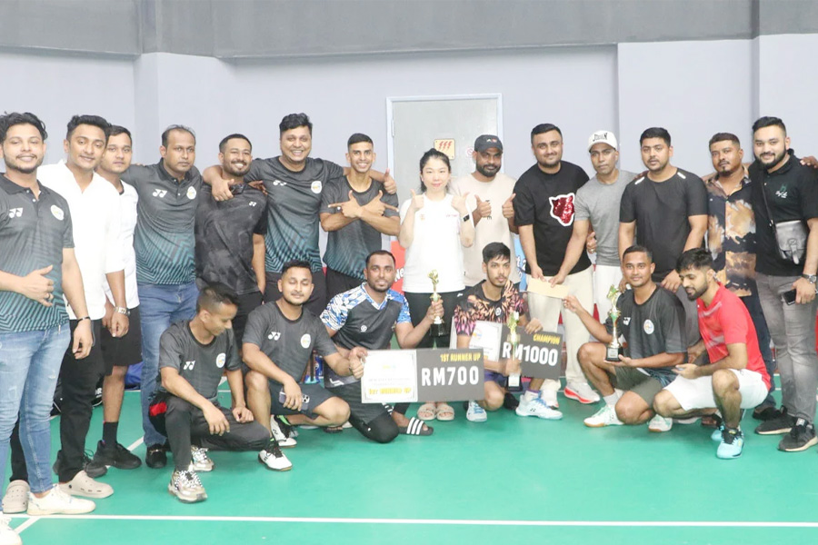 মালয়েশিয়ায় প্রবাসীদের নিউ ইয়ার ব্যাডমিন্টন টুর্নামেন্ট সম্পন্ন