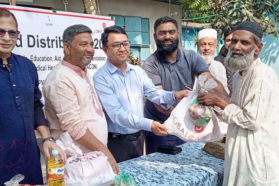 সৈয়দপুরে একহাজার অসহায় পরিবারের মাঝে ঈদ খাদ্যসামগ্রী বিতরণ
