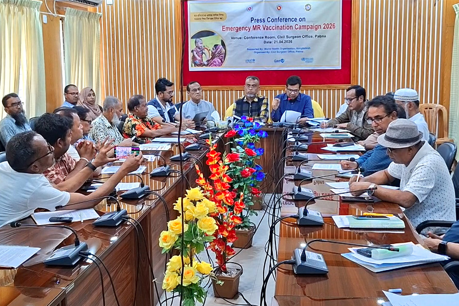 পাবনায় ৩ লক্ষাধিক শিশুকে হাম-রুবেলার টিকা দেওয়া হবে