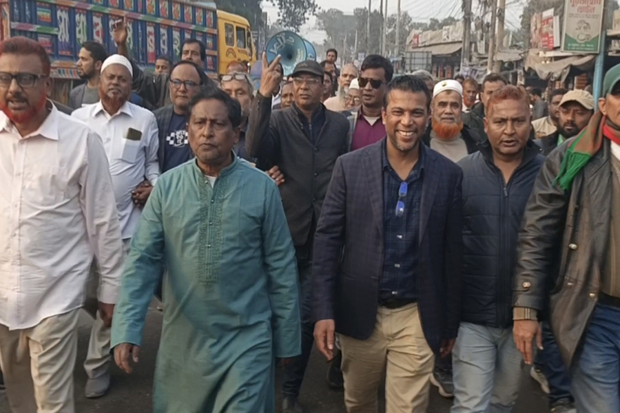 পঞ্চগড়ে ধানের শীষের পক্ষে বিশাল মিছিল