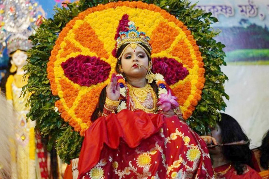 মহাঅষ্টমী কুমারী পূজা আজ