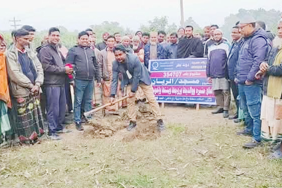 শেরকোল শিমলা বাজারে জামে মসজিদের ভিত্তি প্রস্তর উদ্বোধন