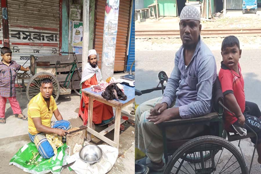 ভিক্ষা ছেড়ে আত্মমর্যাদার পথে প্রতিবন্ধী সাবলু