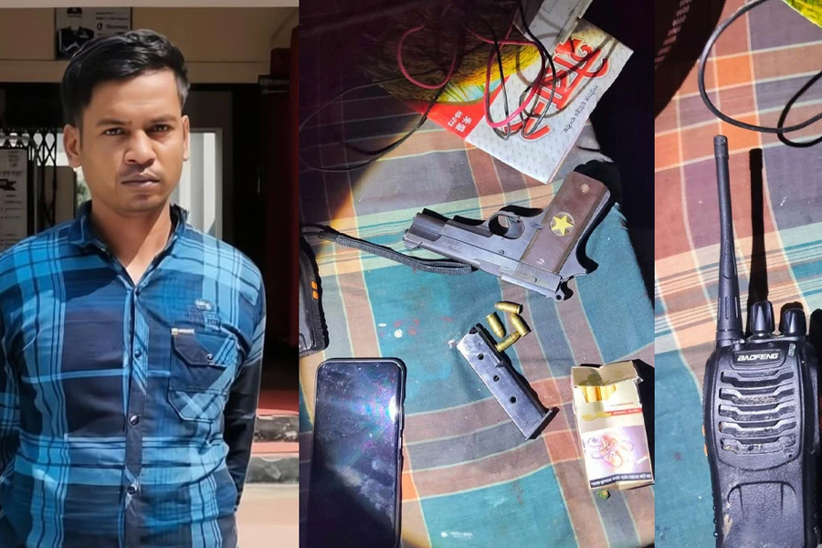 পিস্তল গুলি, ওয়াকিটকিসহ ডাকাত আটক