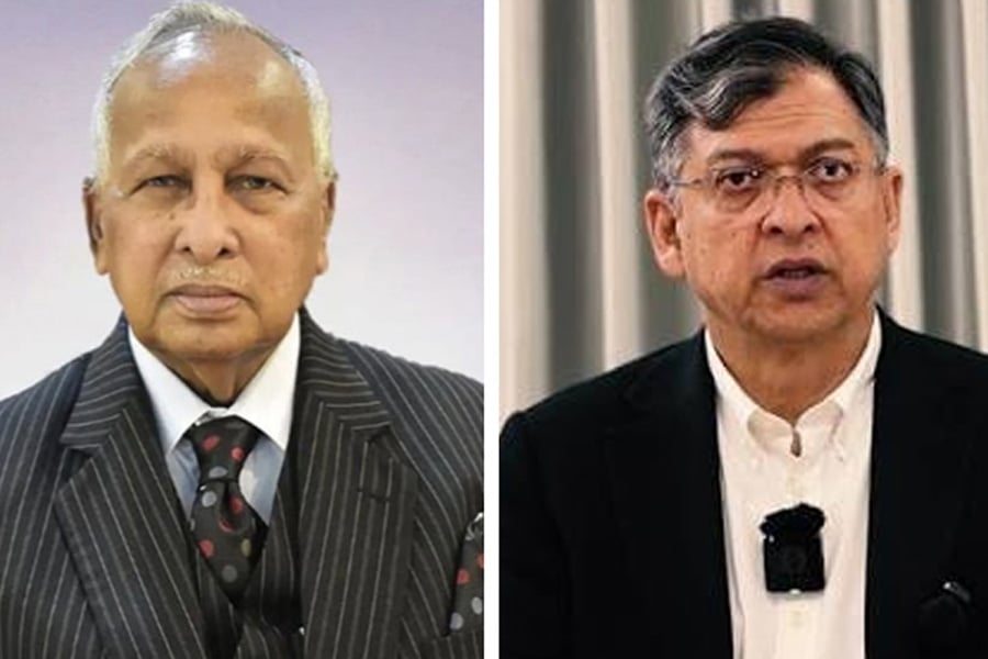 ব্যারিস্টার জমির উদ্দিন সরকার-স্বরাষ্ট্রমন্ত্রী সালাহউদ্দিন আহমদ। ছবি: ভিওডি বাংলা