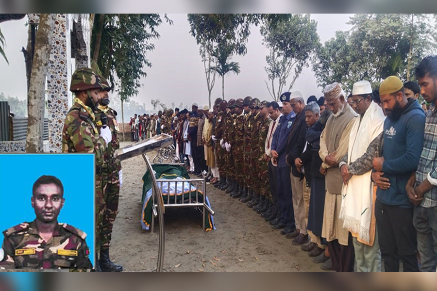 জাতিসংঘ মিশনে নিহত শান্ত মন্ডলের দাফন সম্পন্ন