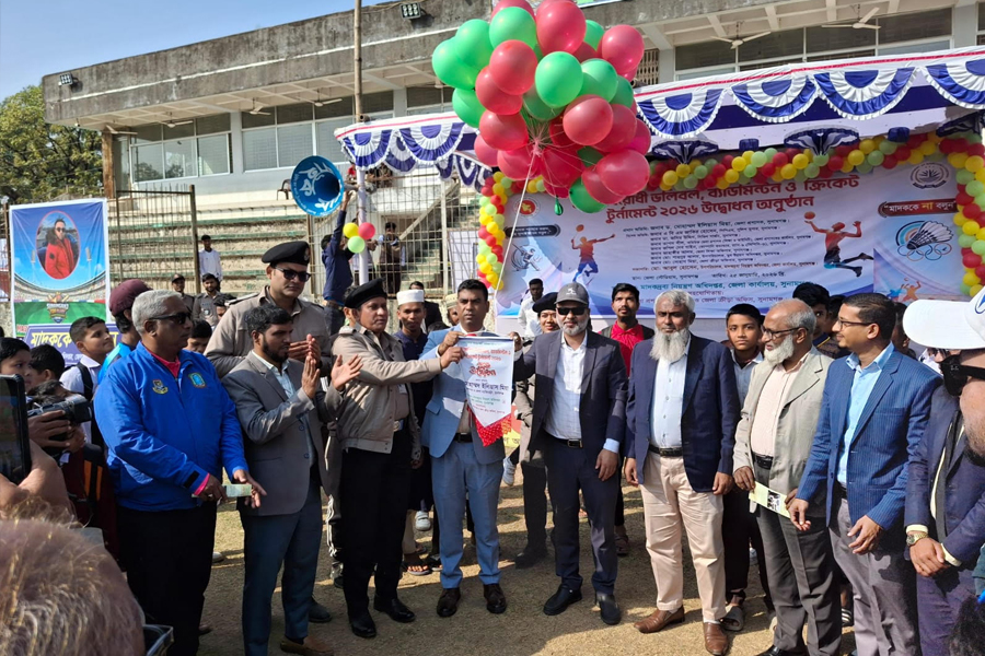 মাদকবিরোধী ভলিবল, ব্যাডমিন্টন ও ক্রিকেট টুর্নামেন্ট উদ্বোধন