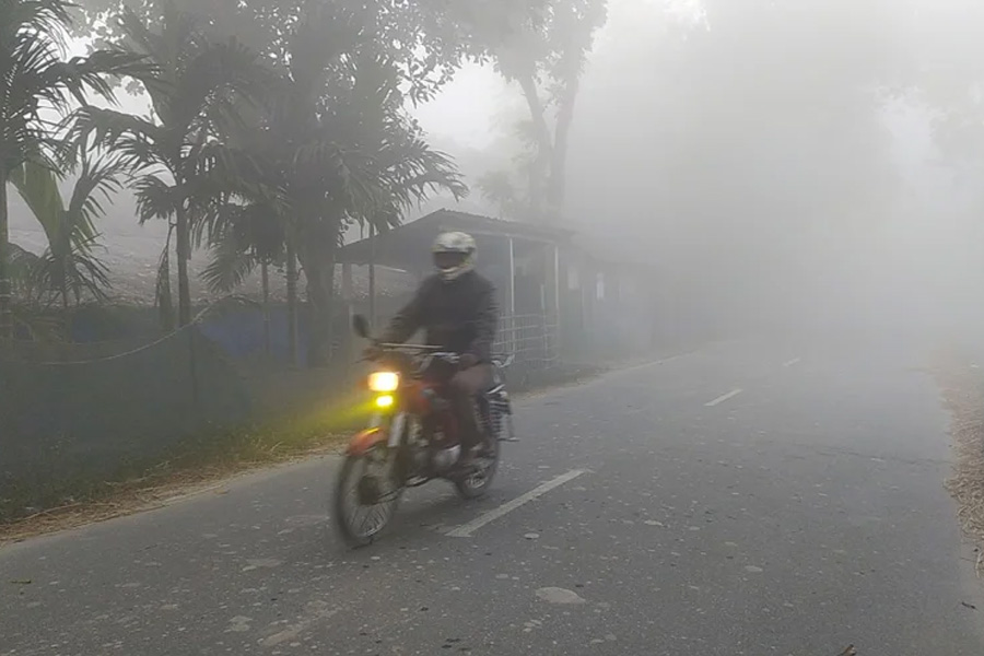 কুয়াশার চাদরে ঢাকা তেঁতুলিয়া