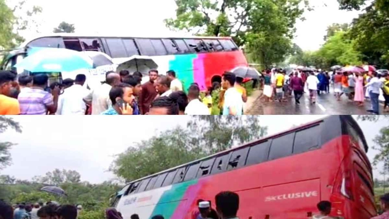 ঠাকুরগাঁওয়ে বাসের ধাক্কায় বাবা-মেয়ে নিহত