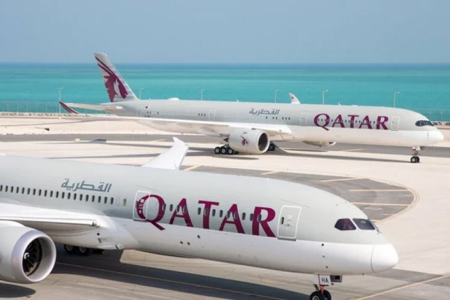 কাতার এয়ারওয়েজের সব ফ্লাইট বন্ধ ঘোষণা