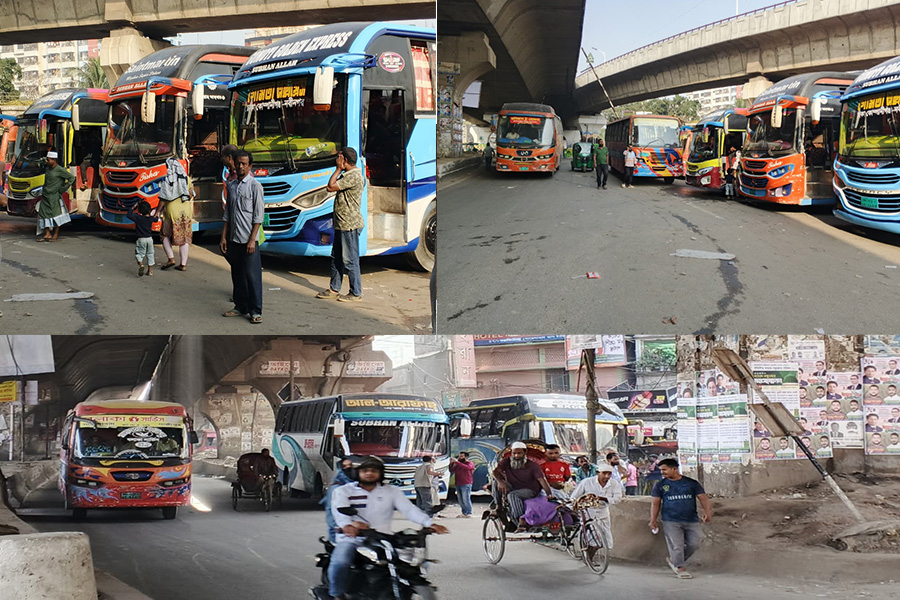 গণপরিবহন চলাচল স্বাভাবিক, দূরপাল্লায় যাত্রী সংকট