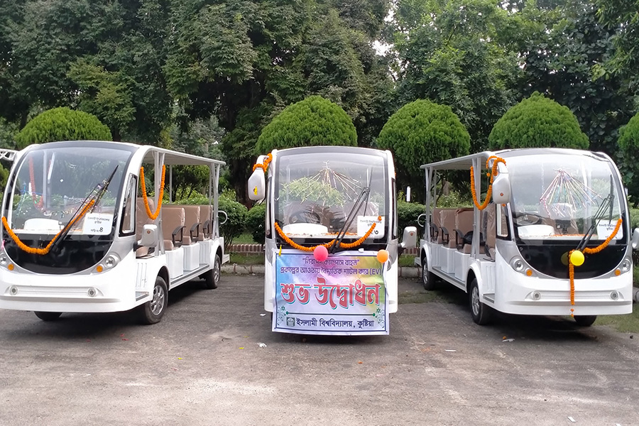 ইবিতে পরিবেশবান্ধব বৈদ্যুতিক শাটল কারের উদ্বোধন