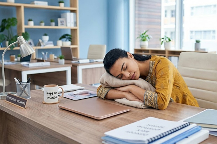 বেতন কম তাই ৫ ঘণ্টা ঘুমান অফিসে