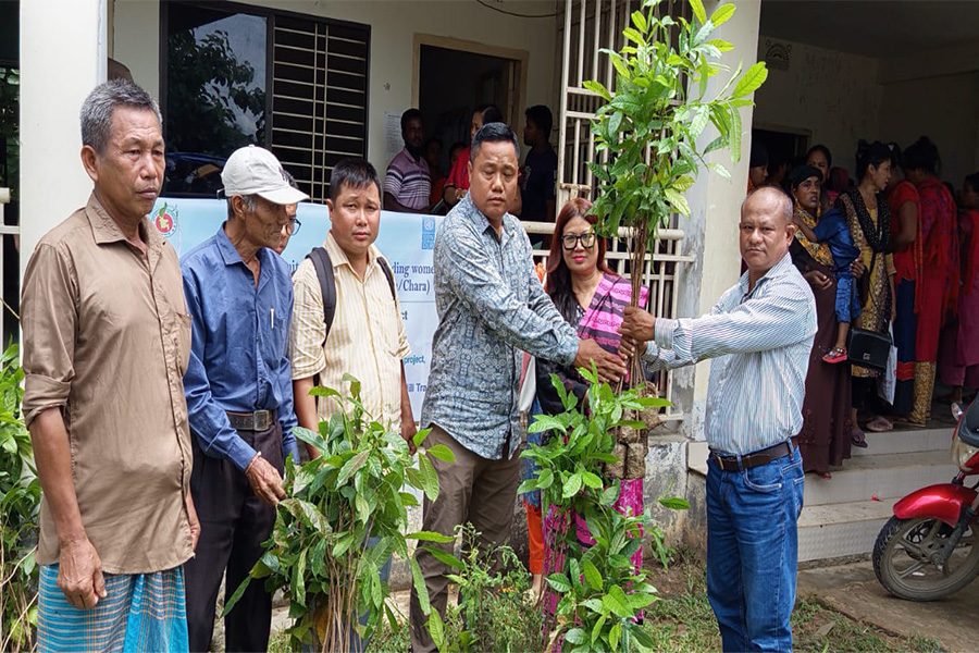 জীববৈচিত্র্য পরিবেশগত ভারসাম্য রক্ষায় খাগড়াছড়িতে চারা বিতরণ