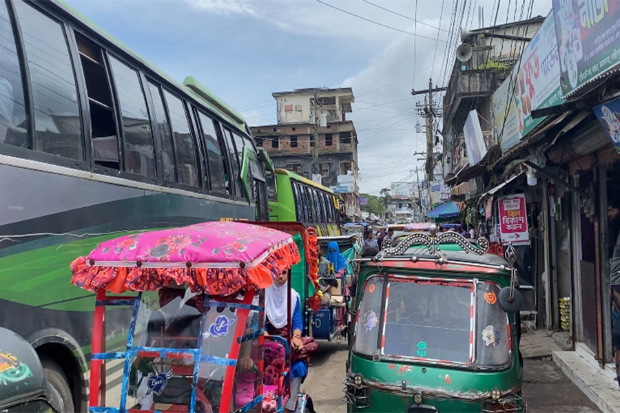 যানজটে নাকাল কমলনগরবাসী