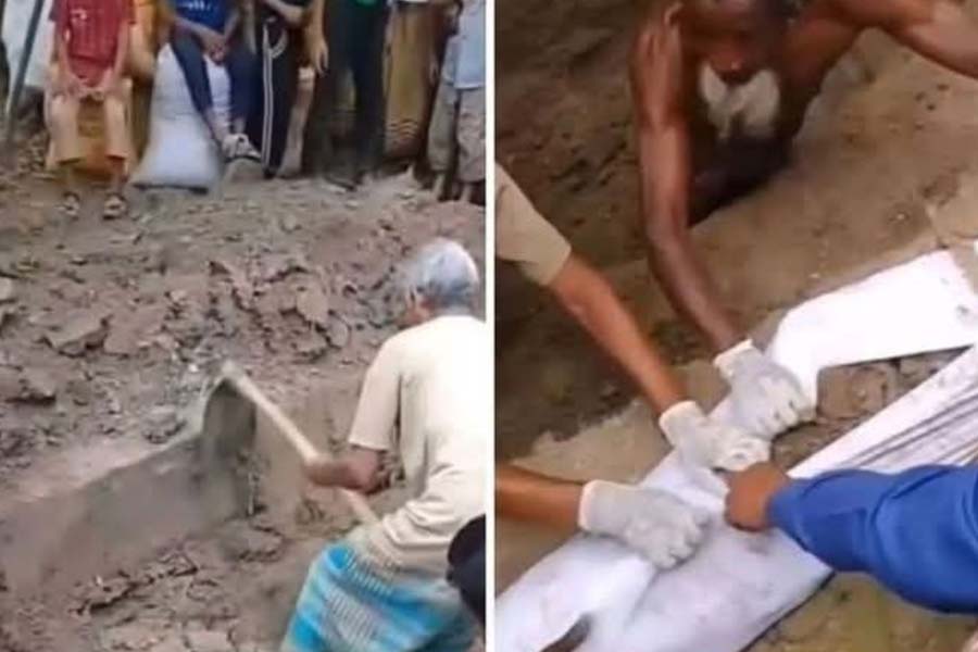 ৩ বছর পর বোনের মরদেহ তুলে অন্যের জমিতে দাফন