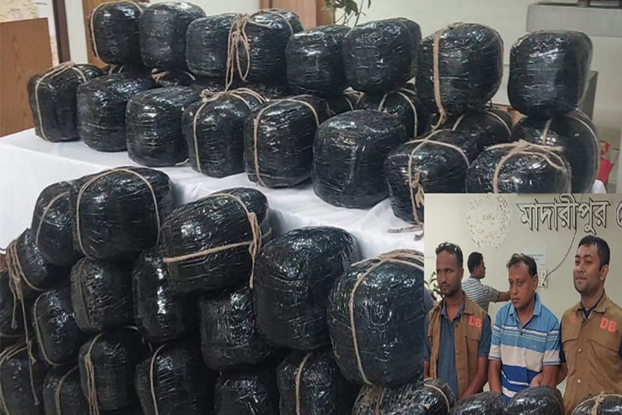 মাদারীপুরে যৌথ অভিযানে ২০০ কেজি গাঁজা উদ্ধার