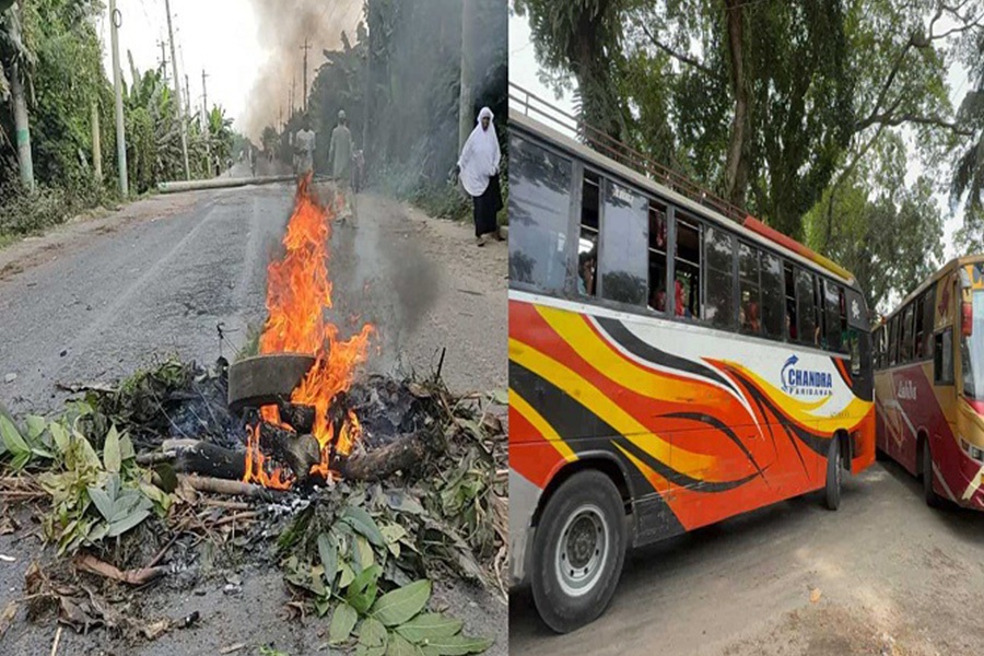 ফরিদপুরে তৃতীয় দিনেও সড়ক অবরোধ ভোগান্তি