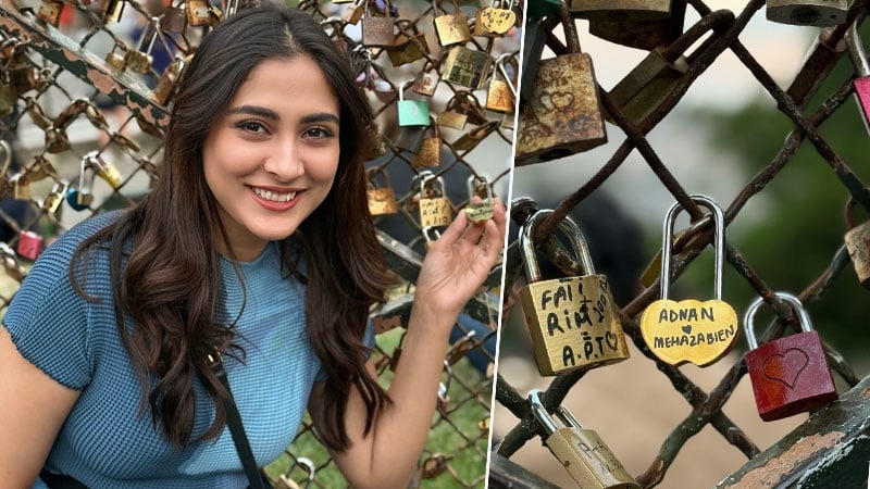 প্যারিসে স্বামীর নামে ‘প্রেম তালা’ লাগালেন মেহজাবীন
